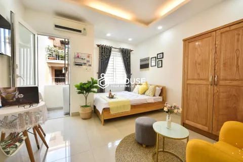 Căn Hộ Dịch Vụ Hiện Đại, Ban Công, Máy Giặt Riêng, Trung Tâm Q1