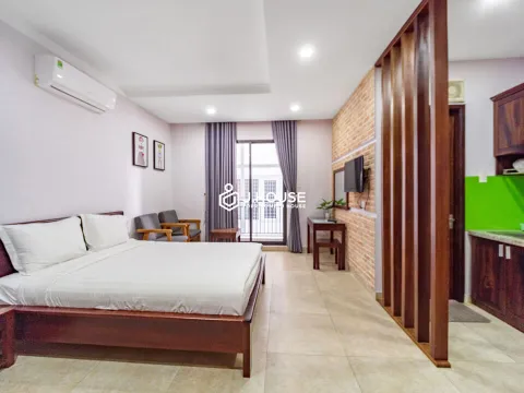 Studio Apartment with Balcony for Rent at Lam Son Apartment Tan Binh