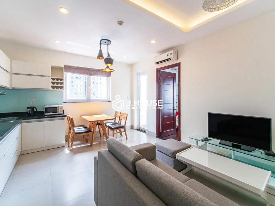 Căn hộ 1 phòng ngủ fu nội thất hiện đại ở khu Thảo Điền
