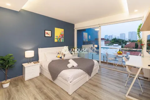 Modern Studio Apartments in Thao Dien with Balcony nice view