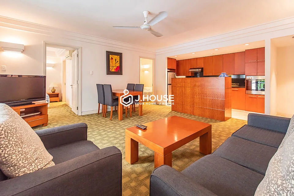 European-style 2BR apartment with a long balcony in District 3