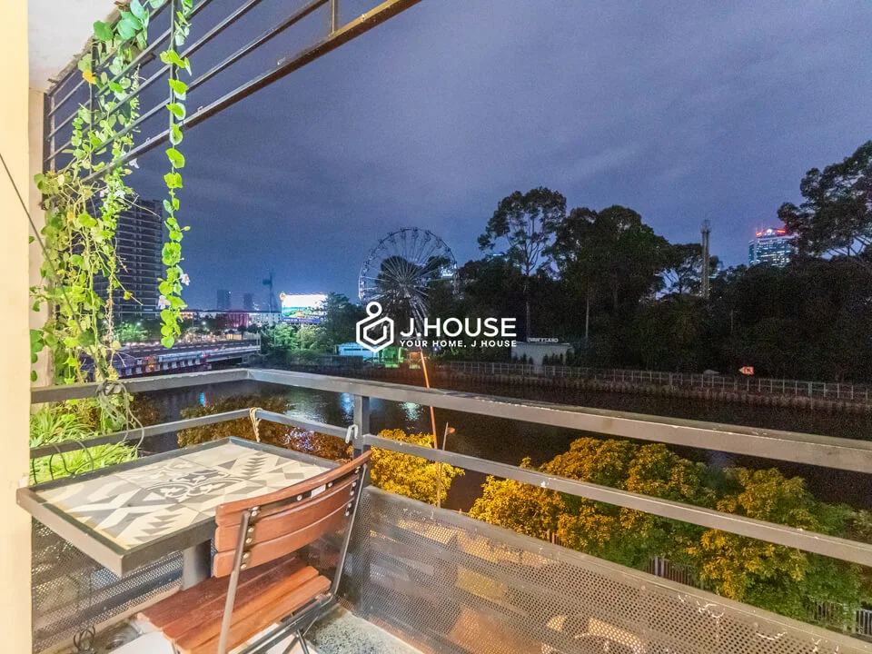 1BR Apartment with Balcony and Canal View at The Orchid Binh Thanh