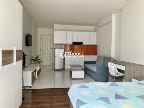 Studio Apartment with Balcony for Rent at Phan Ngu Apartment Da Kao D1
