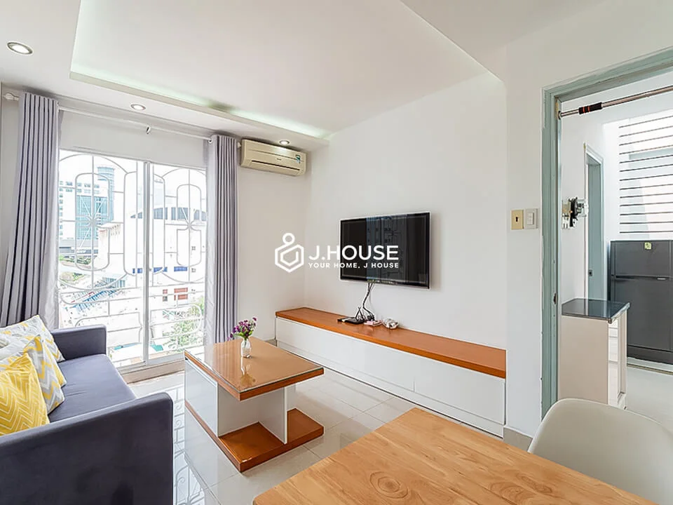 Rooftop 1-BR Apartment with Balcony at Iris Apartment Da Kao D1