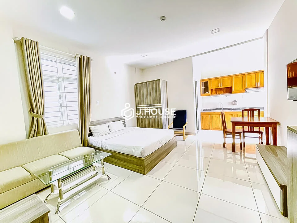 Bright Studio Apartment with Balcony for Rent at Saigon Sweethome D3