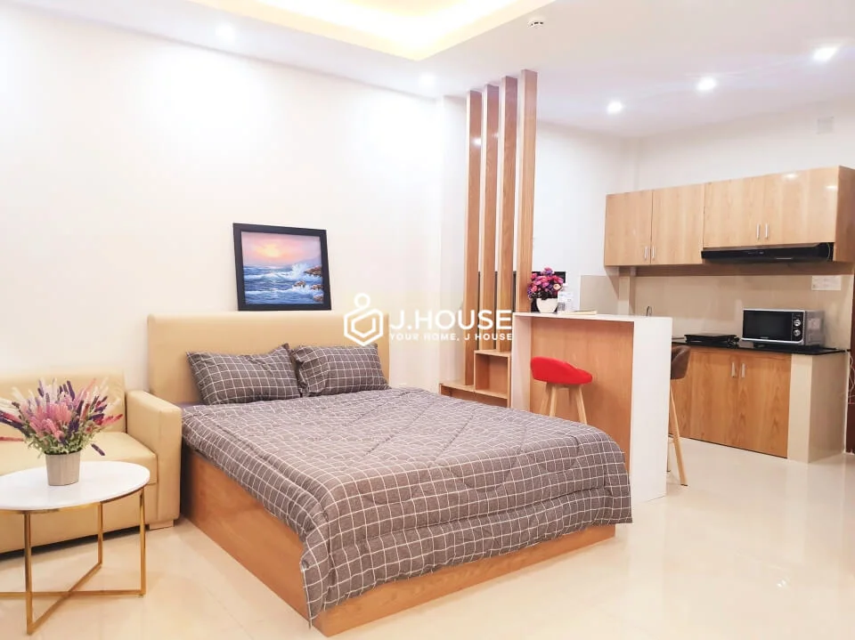 Bright Apartment with Balcony for Rent at Funky House, Binh Thanh