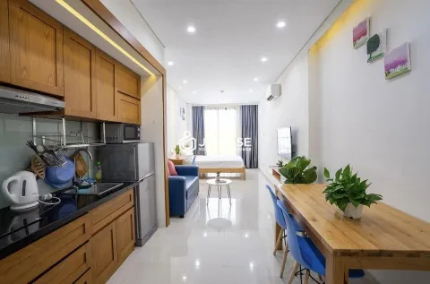 Modern Studio Apt with Balcony & Private Washer at Khouse D1 (301)