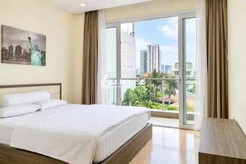 Spacious 2 BR apartment with long balcony in Thao Dien, District 2