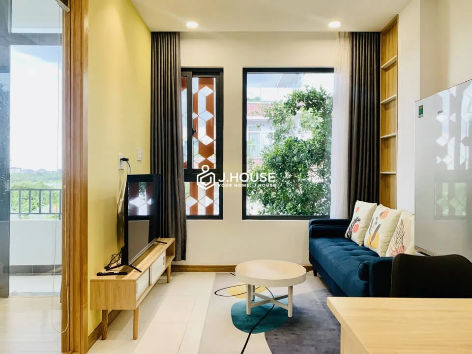 Căn hộ dịch vụ 1 phòng ngủ full nộ thất sáng sủa tại Thảo Điền, Q2