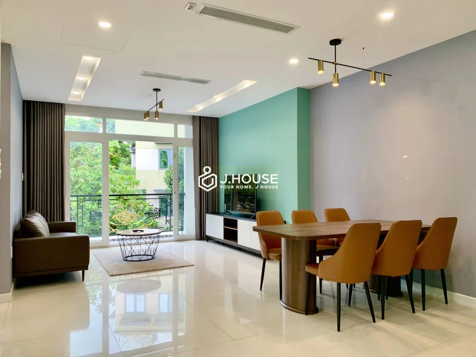 Elegant 2-bedroom apartment with pool, gym and sauna in Thao Dien