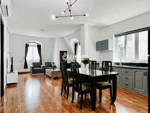 Fully furnished 2-BR apartment has big living room in Thao Dien Area