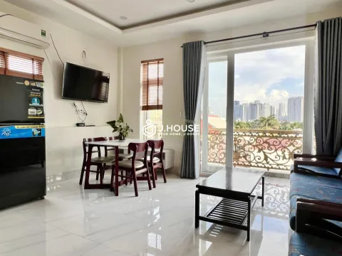 Fully furnished 2-BR apartment with 2 balconies in Thao Dien