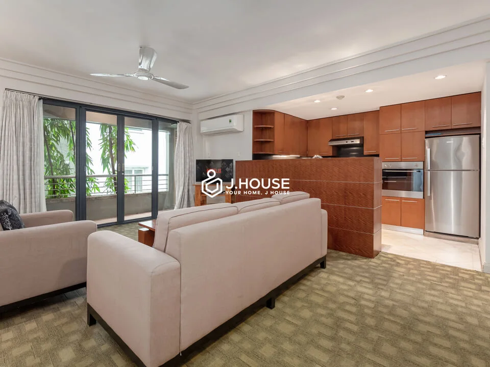 Modern 2-BR Apartment with Long Balcony at Saigon Apartments