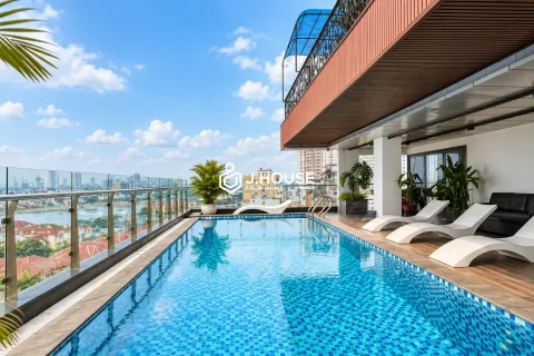 2 bedrooms Blue Eyes apartment for rent with pool in Thao Dien