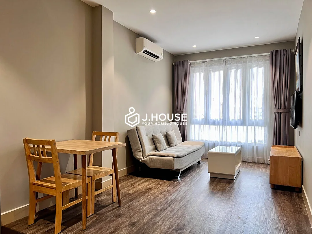 Bright 1-BR Apartment with Street View at Dung Apartment, Binh Thanh