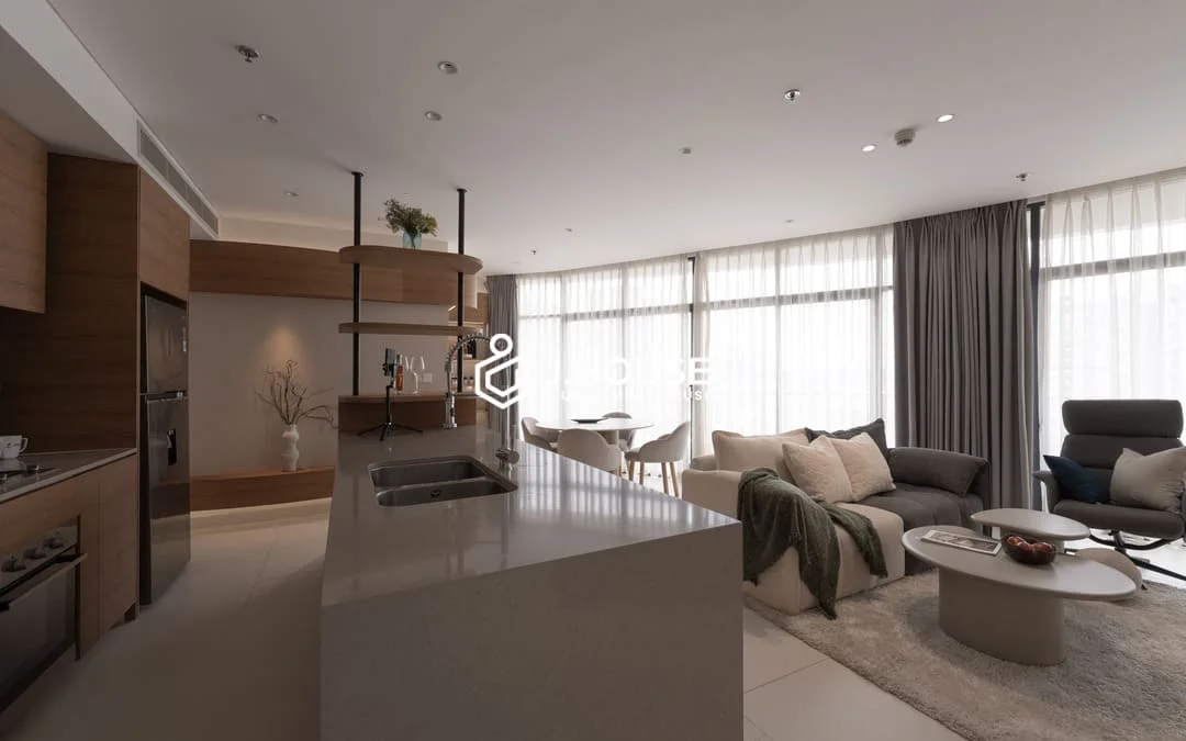 Designer 2BR for Rent at City Garden With Unique Interior, City View
