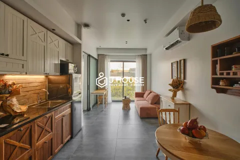 CHDV 1PN hiện đại, phong cách Rustic tại H-House, Phú Nhuận