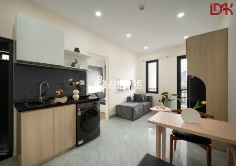 Bright 1BR Apartment with Balcony Rental at DKA Home Bui Dinh Tuy