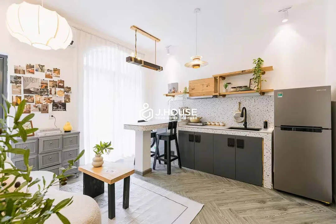 Aesthetic 1-Bedroom Apartment For Rent in Da Kao, D1 - Glowing Ember