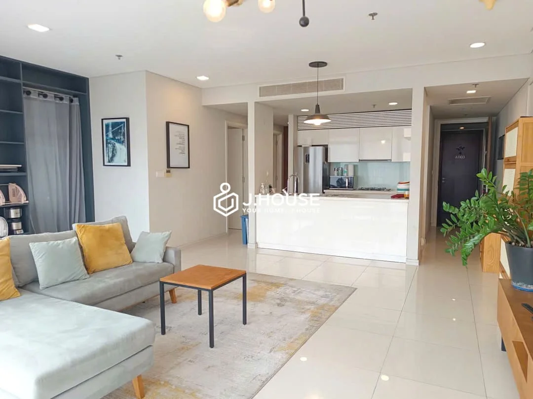 Bright 2BR apartment for rent City Garden Binh Thanh with city view