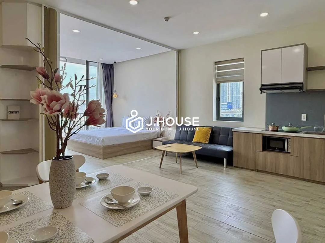 Studio Có Vách Ngăn 1 Phòng Ngủ Cho Thuê Tại Karta Riverview Thảo Điền Q2