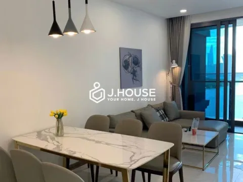 Cho thuê căn hộ Sunwah Pearl 2PN hiện đại| Golden House View Sông