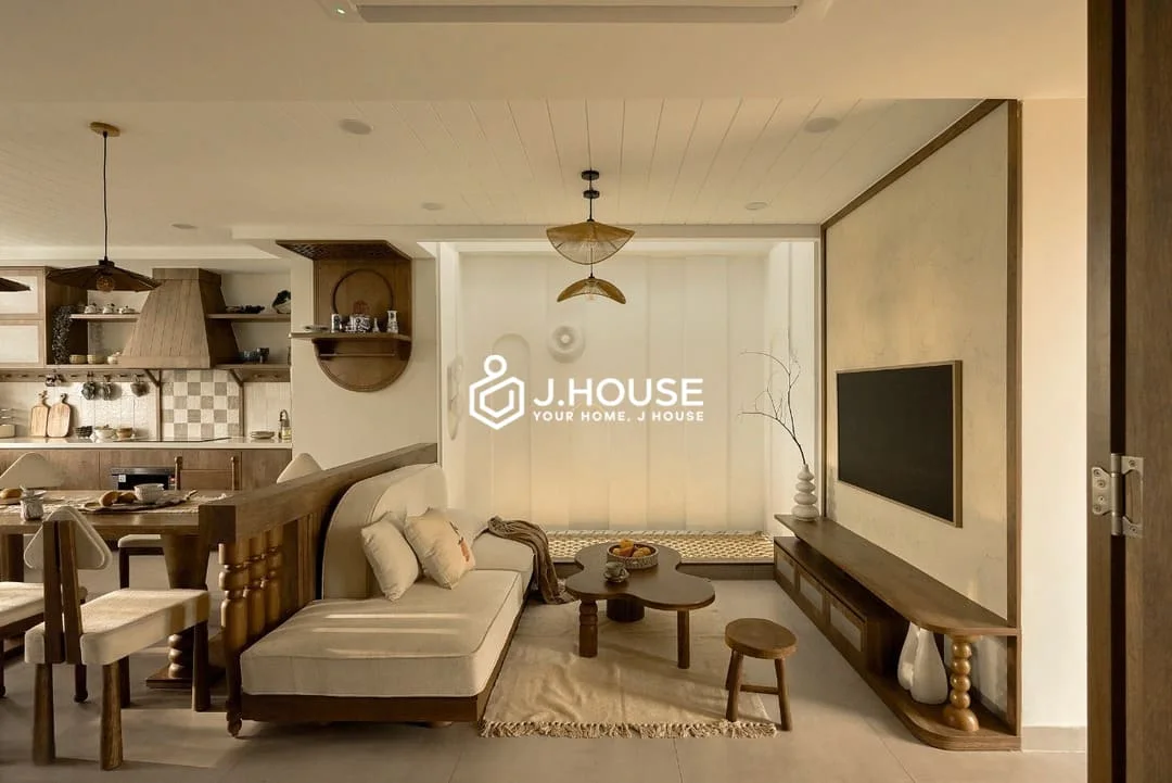 Serene Modern Japanese 3BR Apartment for Rent in District 2