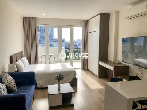 Studio With Balcony, Bathtub, Nice view at Maple Leaf Binh Thanh