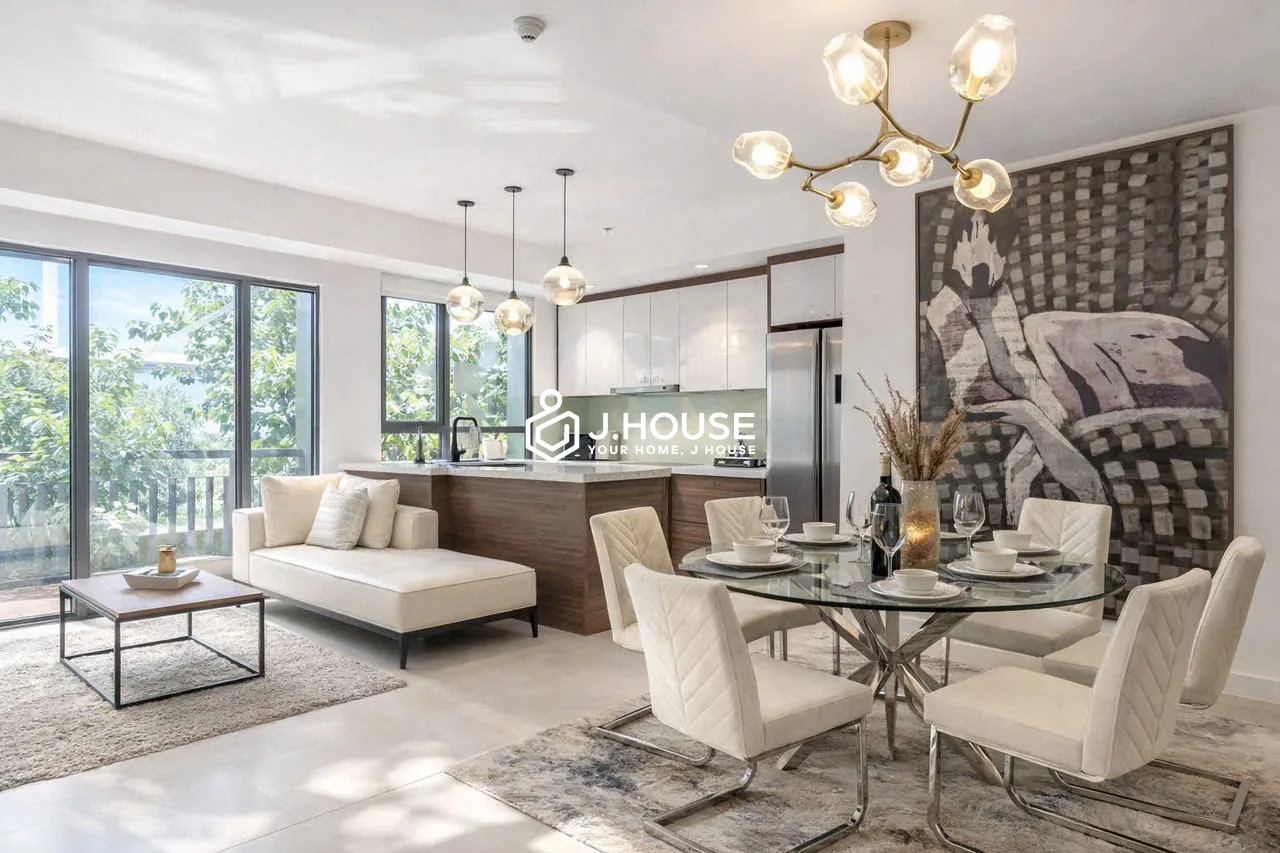 Cho Thuê Duplex 3PN Sang Trọng Masteri Thảo Điền, View Xanh Mát